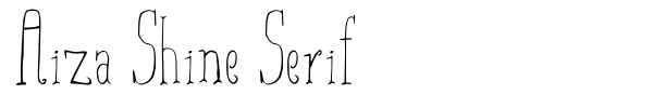 Aiza Shine Serif font preview